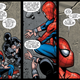 Two Spider-Men from alternate universes discussing how they’ve met Tobey Maguire from Sony’s original Spider-Man trilogy, Andrew Garfield from the Amazing Spider-Man duology, and either Reeve Carney or Justin Matthew Sargent, the actors who portrayed Peter Parker in the Turn Off the Dark musical in Spider-Verse.